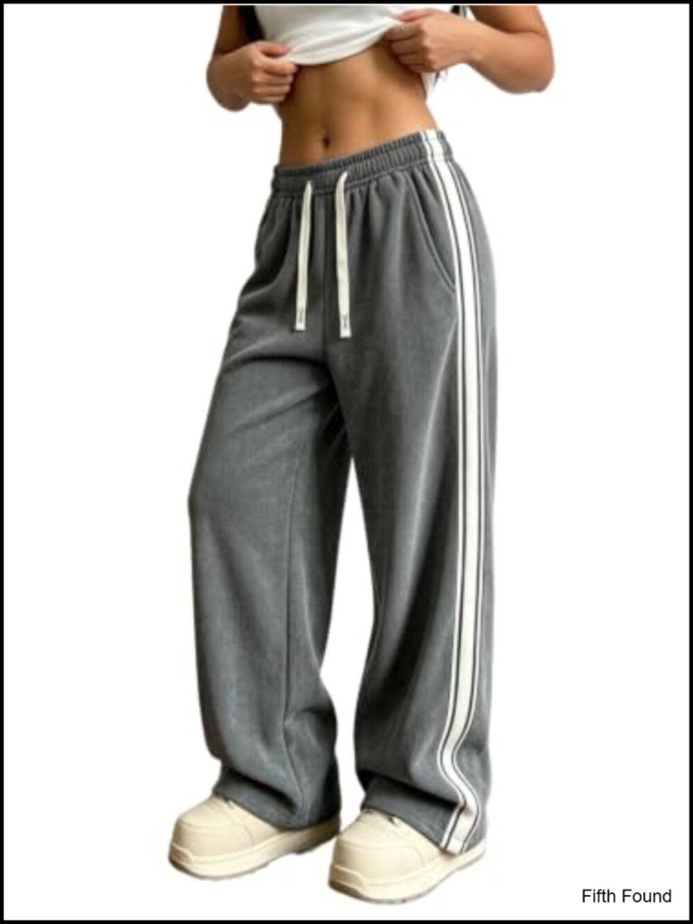 Wide Leg Corduroy Pants Loose Fit Baggy Straight Sweatpants Drawstring
